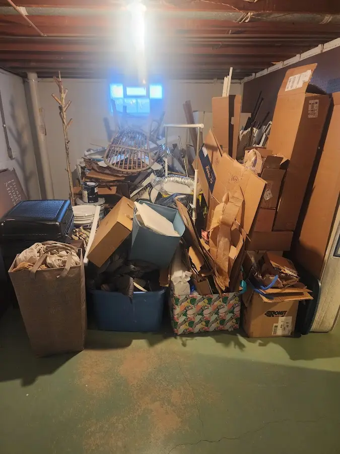 Roll-off dumpster container at job site for 20 Yard Dumpster Rental in Parkesburg